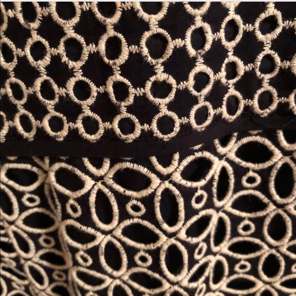 END OF YEAR SALE! Navy and ivory eyelet dress - Picture 3 of 4